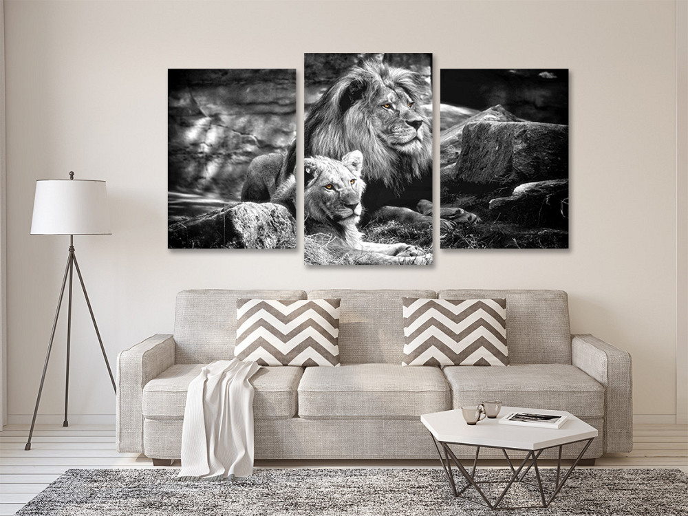 Модульная картина в гостиную / спальню Сімейство Левів   Art-600_3 100x150 см Киев - изображение 2