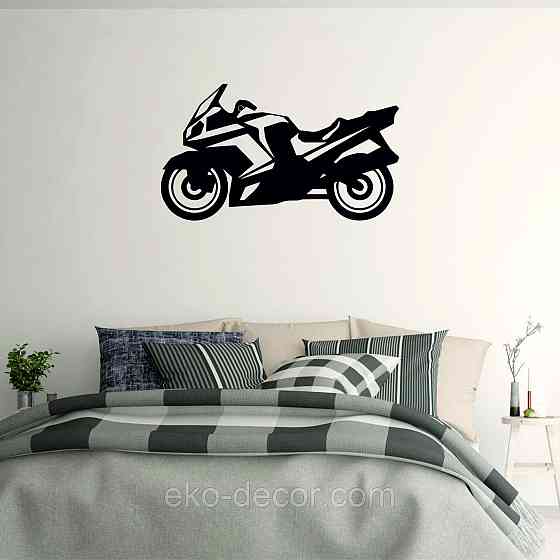 Декоративное настенное Панно «Мотоцыкл» Декор на стену 110*63 см, Черный Киев