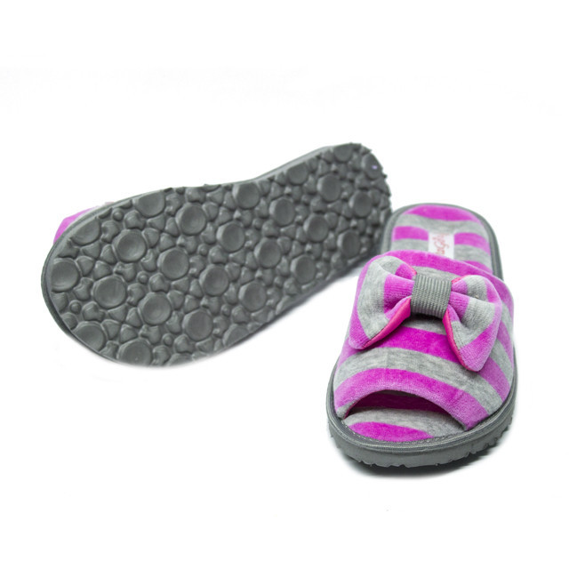 Тапочки жіночі PaGo велюрові "Смугастики" Одеса - фото 12