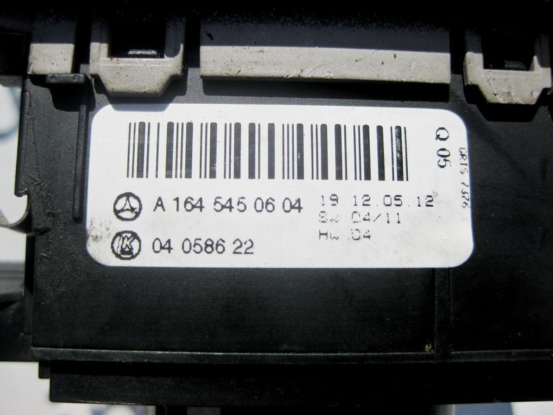 Mercedes-Benz  A1645450604 7376 Перемикач світла фар Англія темно-сірий ML W164 GL X164 Одеса - фото 3