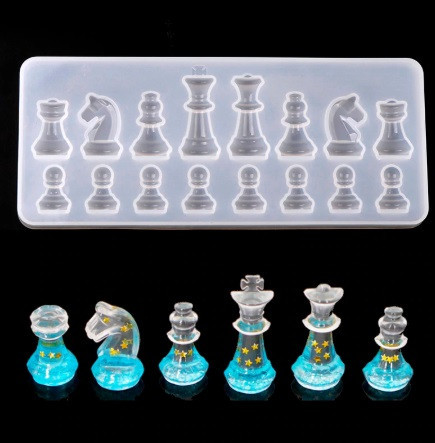 Молд силиконовый Шахматы 224 на 85 мм серый Киев - изображение 1