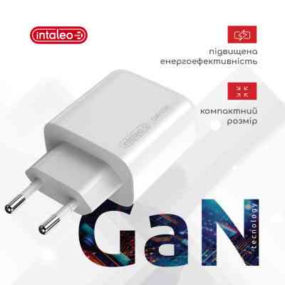 Зарядний пристрій Intaleo 65W GAN 2USB-C PD+USB-A QC 3.0 white (1283126559525) Вінниця