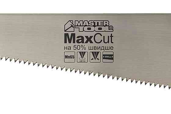 Ножівка столярна MASTERTOOL 4TPI MAX CUT 500 мм загартований зуб 2-D заточування поліроване 14-2650 Коломия