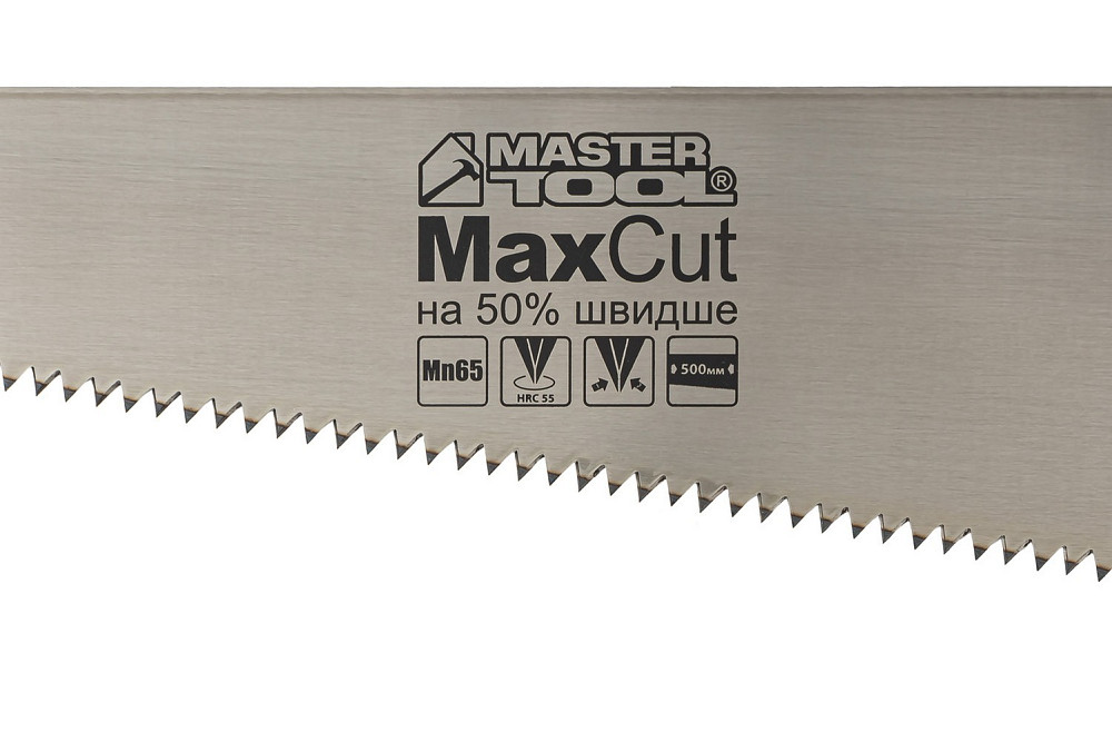 Ножівка столярна MASTERTOOL 4TPI MAX CUT 500 мм загартований зуб 2-D заточування поліроване 14-2650 Коломыя - изображение 5
