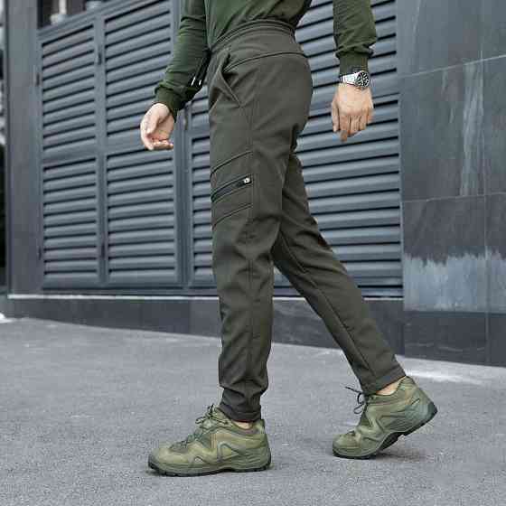 Штани карго чоловічі зимові з кишенями хакі Pobedov San Andreas Київ