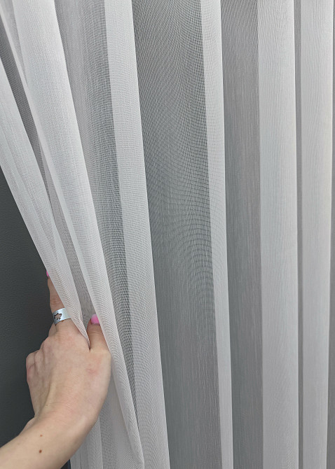 Тюль VR-Textil 1153т Бамбук однотонный Белый 250х270 см (43-311) Киев - изображение 3