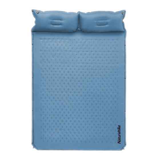 Килимок самонадувний двомісний з подушкою Naturehike CNH22DZ013, 30мм, блакитний Рівне