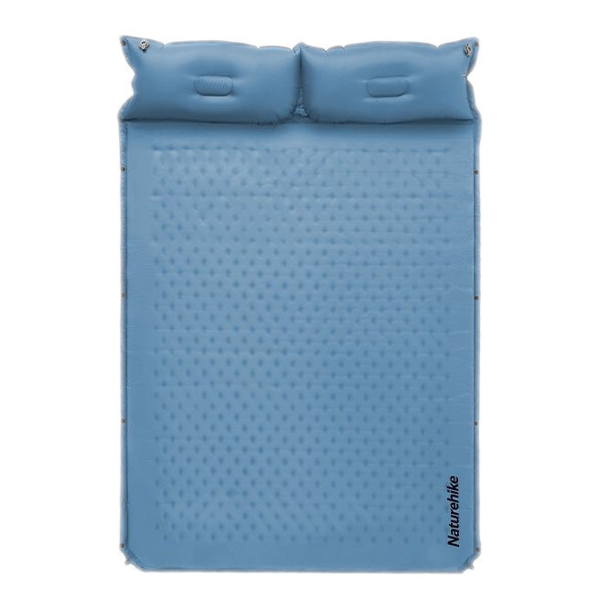 Килимок самонадувний двомісний з подушкою Naturehike CNH22DZ013, 30мм, блакитний Рівне - фото 2