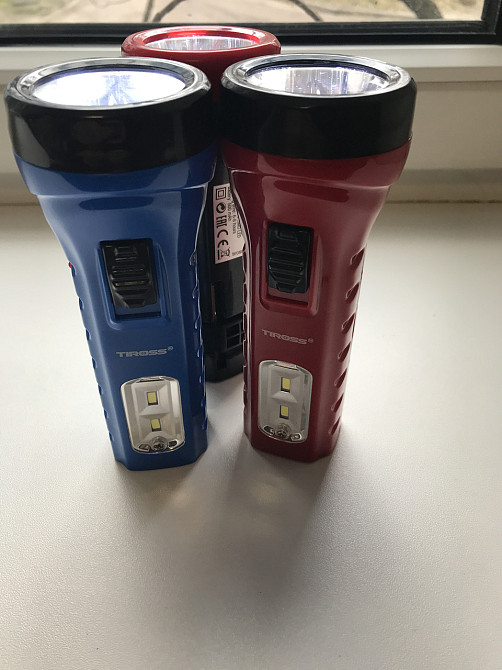 Ліхтар ручний LED TIROSS TS-1129 – 2 з вбудованим акумулятором 500 mAh кемпінгова лампа світить до 15 годин Кам'янське - фото 8