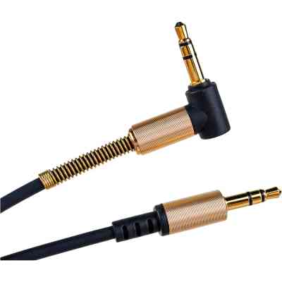 Кабель мультимедійний 3.5mm M to 3.5mm M 1.0m 90° corner Black HOCO (6957531025665) Вінниця