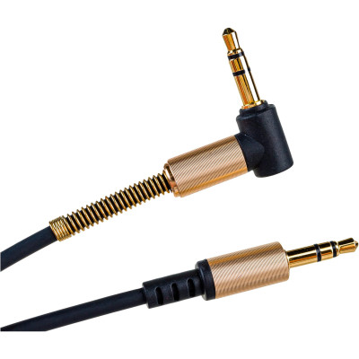 Кабель мультимедійний 3.5mm M to 3.5mm M 1.0m 90° corner Black HOCO (6957531025665) Вінниця - фото 2