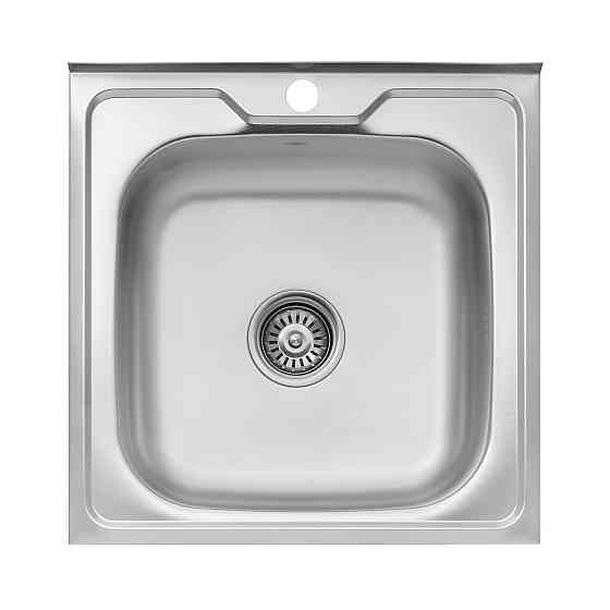Кухонная мойка с нержавеющей стали Kroner KRP Dekor - 50х50 накладная (0.6 мм) Киев