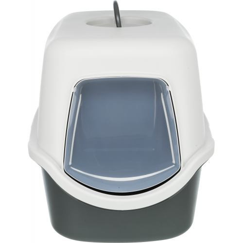 Туалет Trixie Vico для котів з ковпаком-кришкою дверцятами та ручкою пластиковий сірий 40х40х56 см Київ - фото 2