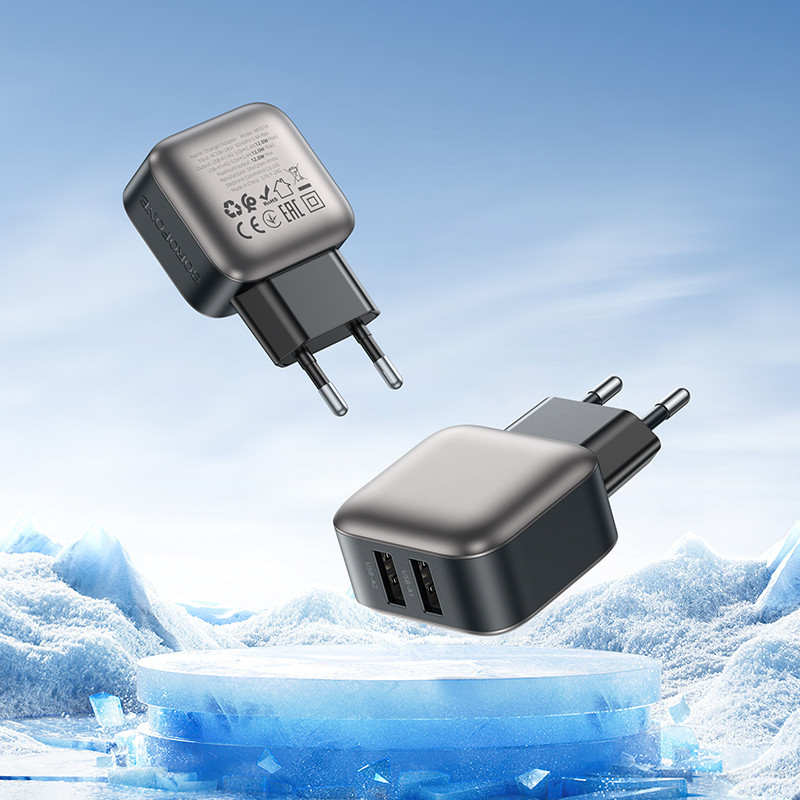 Мережевий зарядний пристрій BOROFONE BAS51A Absolute dual-port charger set(Type-C) Black Київ - фото 9