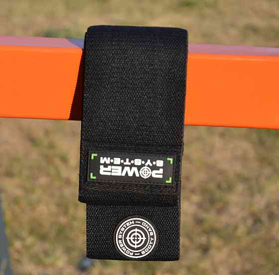 Тканева гумка для фітнесу та спорту Power System PS-4092 Booty Band LVL 2 Black/Green (d_80 см. 12-1 Каменское