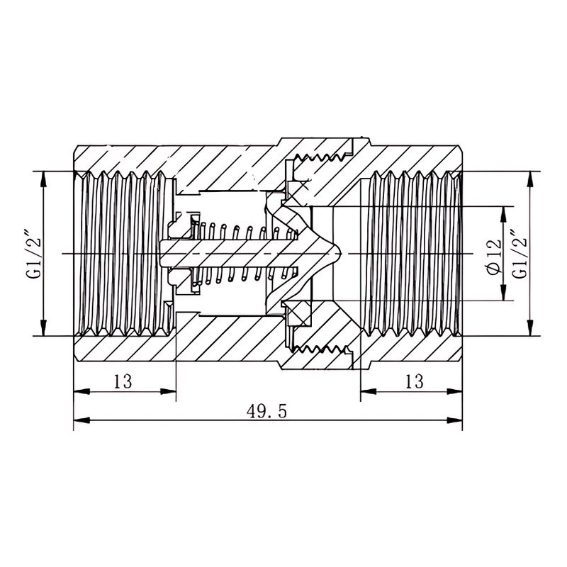Клапан зворотній конусний Koer KR.176-15.WN - 1/2" (KR5778)   ( 29812 ) Харків - фото 2