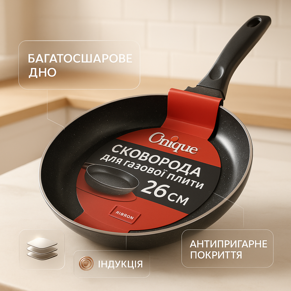 Качественная сковорода для дома, Сковорода с толстым дном, Сковорода для дома жарки HO-79 Львов - изображение 15