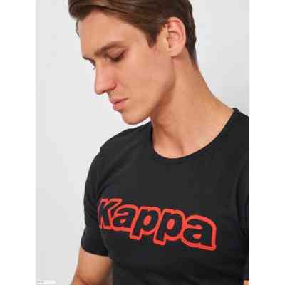 Футболка Kappa T-shirt Mezza Manica Girocollo K1335 Nero con stampa logo pet чорний M (8032606509689) Вінниця