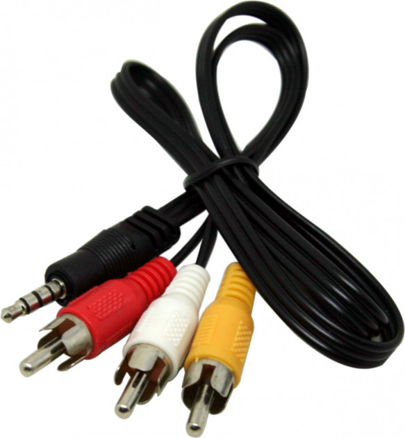 Кабель Audio/Video Jack 3.5mm M -> 3 x RCA M 0.7м Вінниця - фото 1