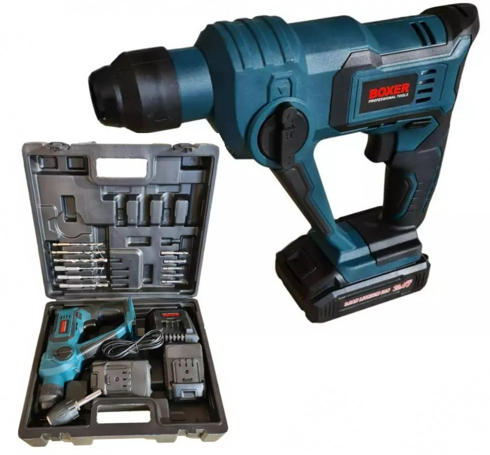 FT-004 Акумуляторний Перфоратор 20,4В 3-в-1 з LED підсвіткою, 2 АКБ Li-Ion, 11 насадок, 5000 уд/хв Одеса - фото 1