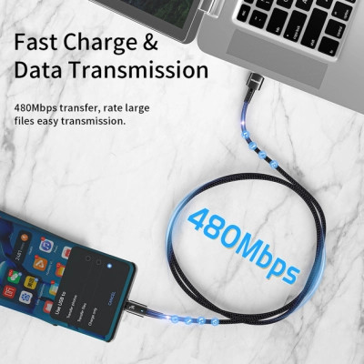 Дата кабель USB 2.0 AM to USB-C 2.0m 100W black Essager (EXC7A-CGA01-P) Винница - изображение 3