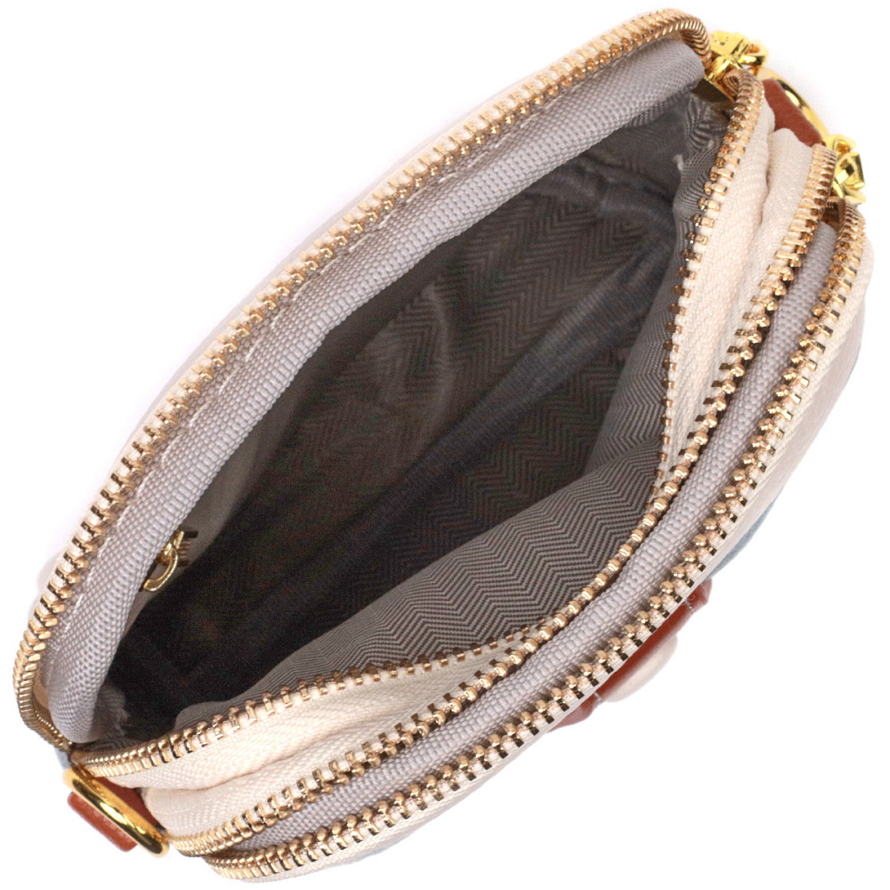 Стильная сумка трапеция для женщин из натуральной кожи Vintage 22270 Белая Киев - изображение 4