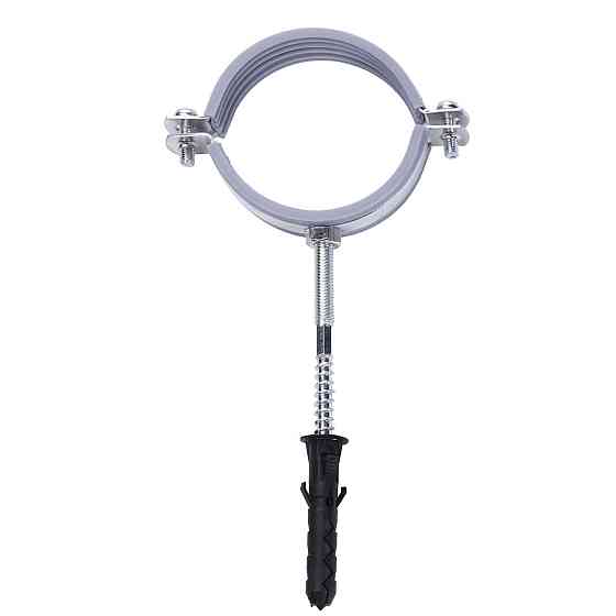 Хомут в зборi CR 2 1/2″ (70-80мм) з гвинтом-шурупом 8*100 та дюбелем в уп., сірий (000006307) Київ