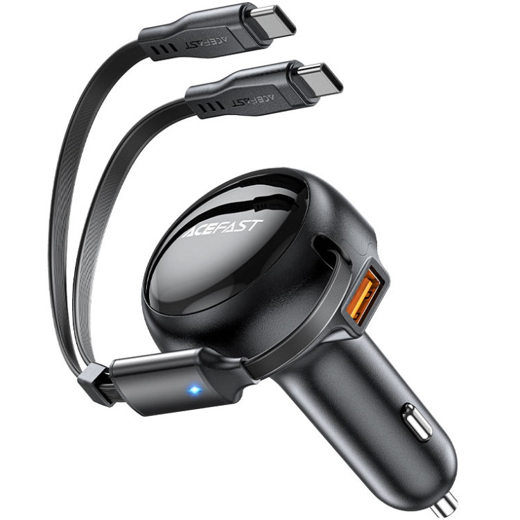 Автозарядка 3xUSB 53W (2xUSB-C+USB-A) + cable USB-C 2in1 B13 Acefast Винница - изображение 3