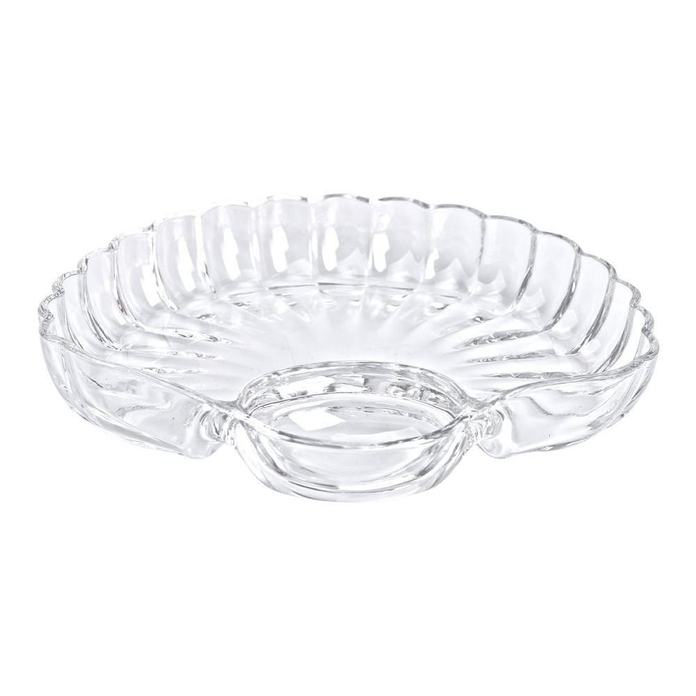 Yiwu Блюдо сервірувальне для закусок із соусником 21х19х3 см скляне HP-YH-58 Коломыя - изображение 3