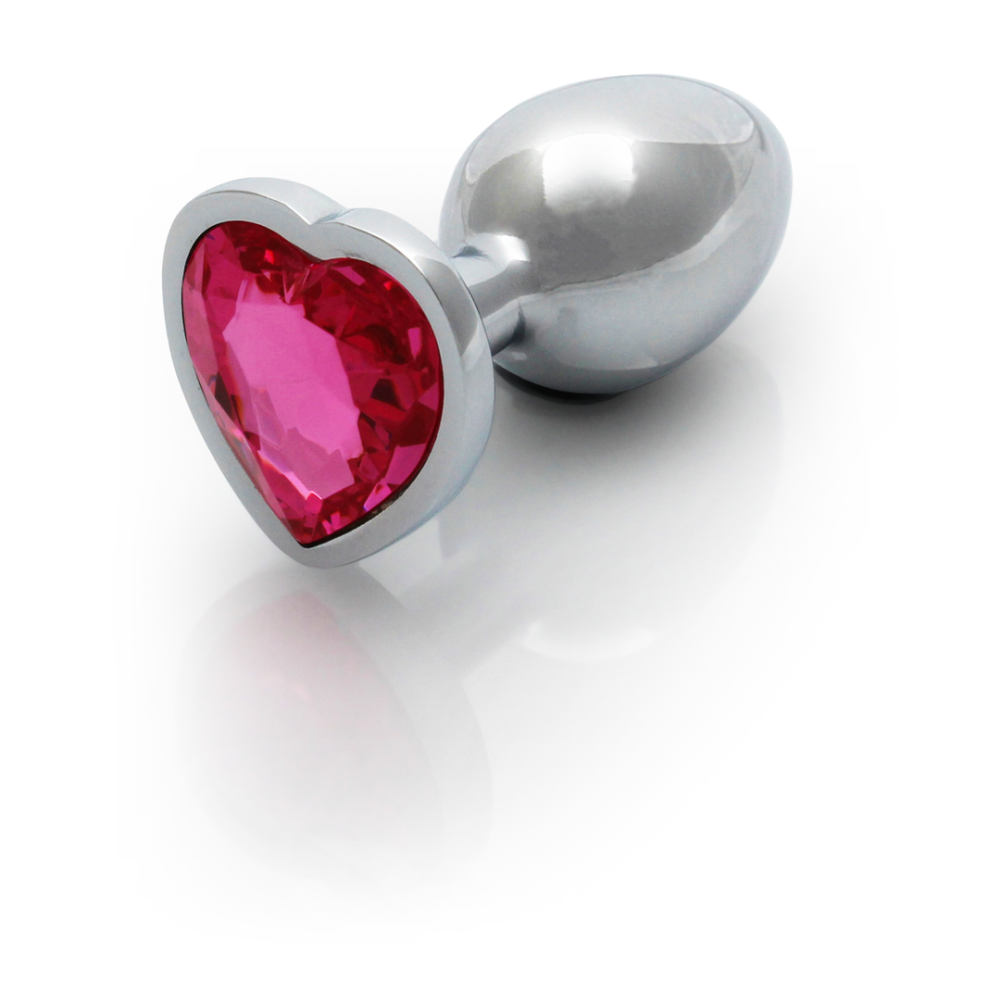 Анальная пробка – Ouch! Metal Butt Plug Small Silver/Rubellite Pink Sex Aura Киев - изображение 2