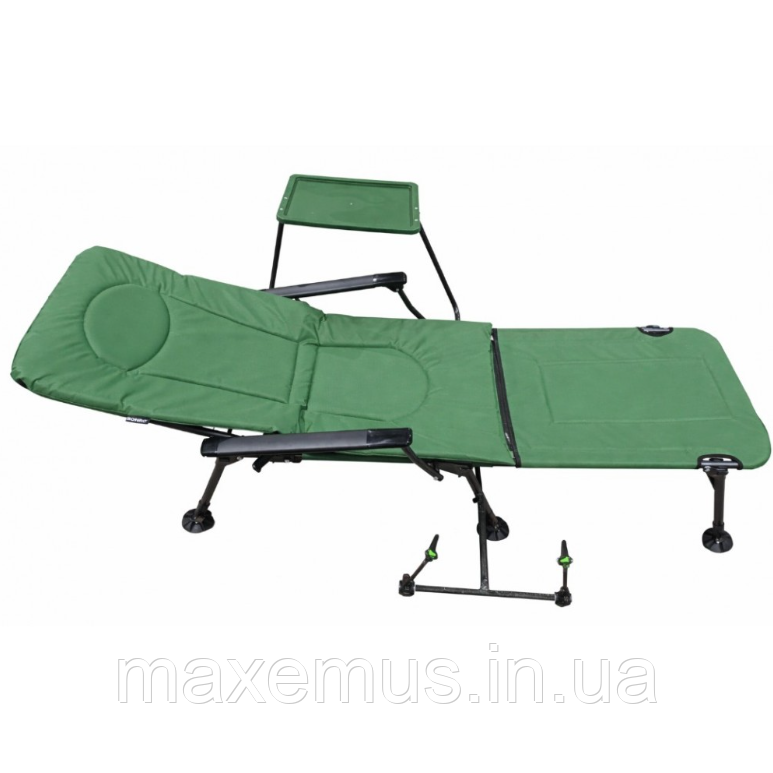 Карповое раскладное кресло-лежак для рыбалки со столиком и подставкой Bonro B-23 Зеленое (до 120 кг) Мостиська - фото 3