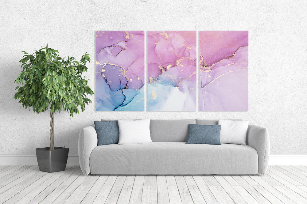 Модульна картина у вітальню/ спальню Абстракцезія ART-068_3A 100х150 см Київ - фото 2