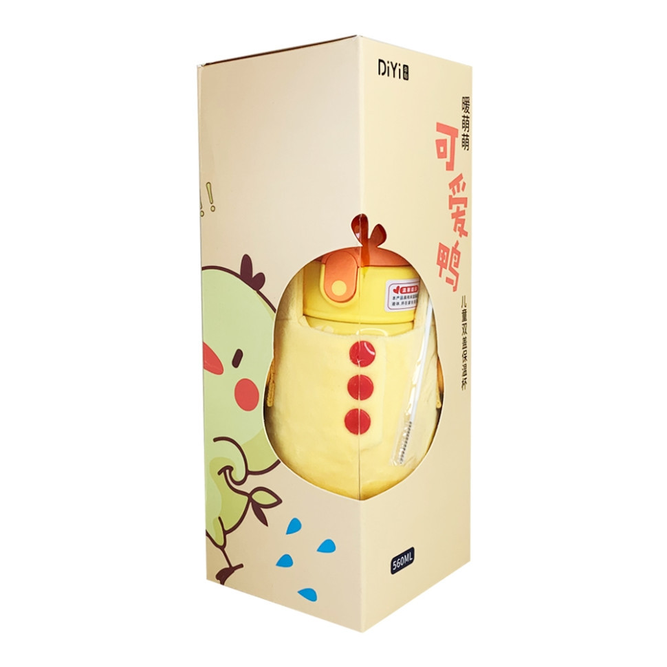 Термос-поільник з силіконовою трубочкою Курча MGZ-0315 (Chicken) 560 мл Вінниця - фото 2