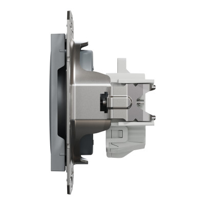 Розетка Schneider Electric ASFORA без заземлення сталь (EPH3000162) Вінниця - фото 4