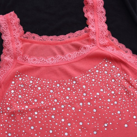 Майка женская с камнями one size коралловый Киев - изображение 3