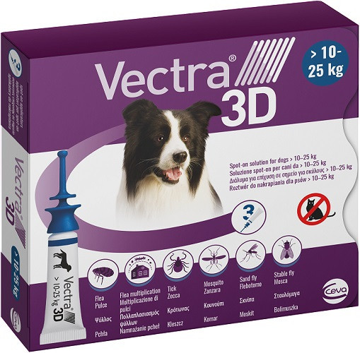 Vectra 3D (Вектра 3D) для Собак вагою 10 - 25 кг (1 піпетка 3.6 мл), Ceva Франція Вінниця - фото 1