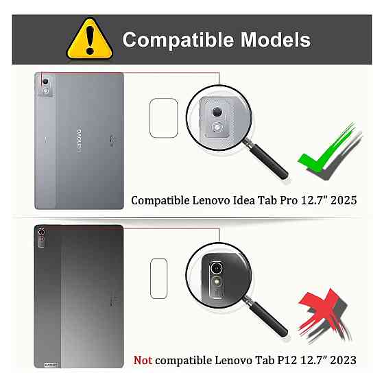 Чохол-клавіатура для Lenovo Idea Tab Pro 12.7 2025 чорний QWERTZ Bluetooth з тримачем для стилуса Київ