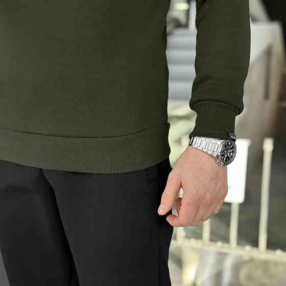 Світшот чоловічий зимовий темний хакі Pobedov 007 ЗИМА Київ