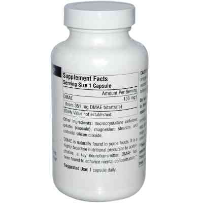 Аминокислота Source Naturals DMAE (диметиламиноэтанол) 351 мг, 100 капсул (SN1582) Винница