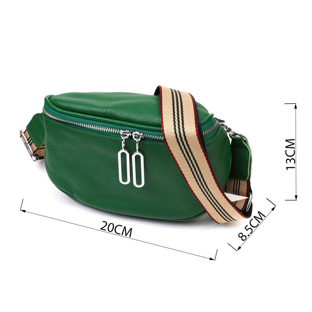 Модна жіноча сумка через плече з натуральної шкіри 22124 Vintage Зелена Київ - фото 3