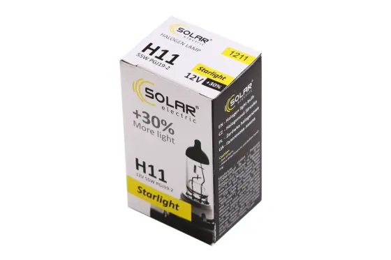 Лампа галогенная 12В H11 Solar 55 +30% Starlight Винница