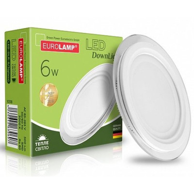 Світильник Eurolamp LED Glass Downlight 6W 500Lm 3000K (LED-DLR-6/3(glass)) Вінниця - фото 2