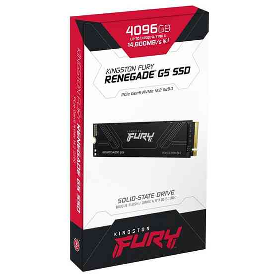 Накопичувач SSD M.2 Kingston FURY Renegade G5 4TB 2280 NVMe PCIe Gen 5.0 x4 3D TLC Одеса