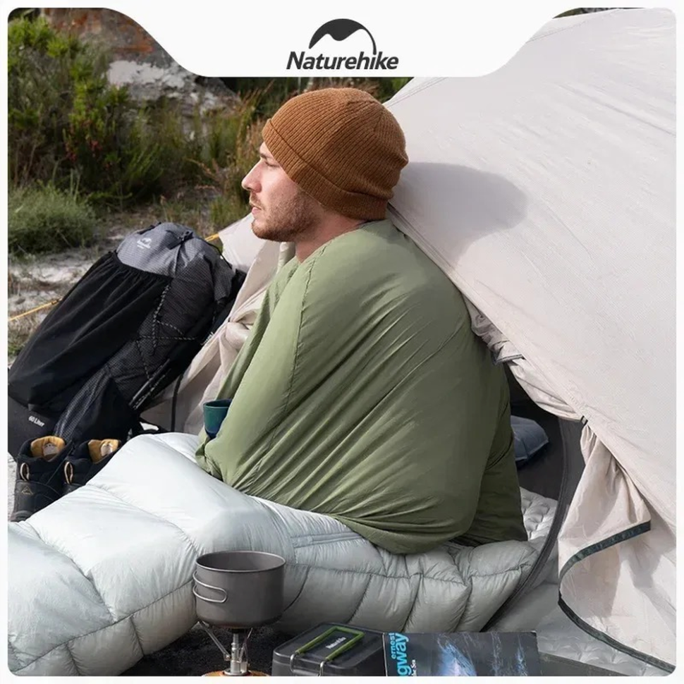 Підкладка для спального мішка Naturehike CNH22SD016, нейлон, сіро-блакитна Київ - фото 4