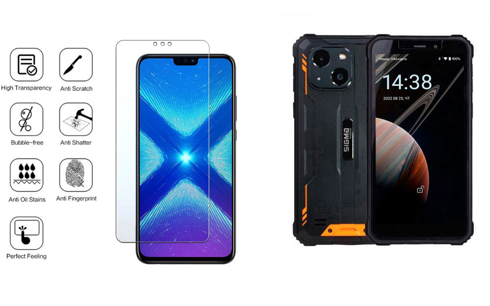 Захисне скло NeoGlass для Sigma mobile X-treme PQ18, PQ18 MAX – надпрозоре та стійке Київ - фото 4