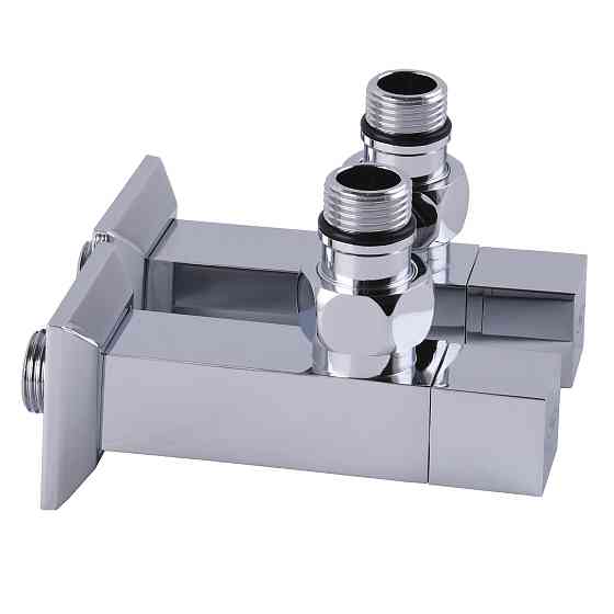 Набір Кран напівобертовий кутовий з американкою SOLOMON LUX 1/2″ CUBE CHROM 8888 (1уп.) Тернопіль