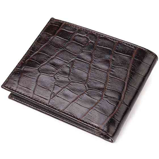 Небольшое мужское портмоне из натуральной фактурной кожи CANPELLINI 21522 Коричневое Киев