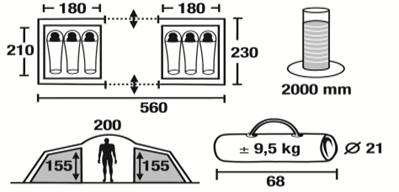 Туристичний намет 6-місна Camping 6 Київ - фото 6