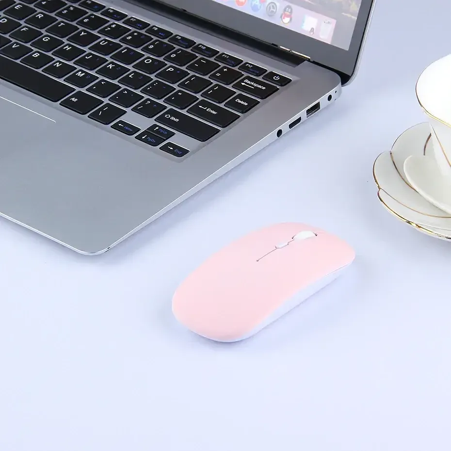 Мишка безшумна комп'ютерна UGREEN, бездротова Bluetooth, USB, що перезаряджається, Рожева Запоріжжя - фото 4