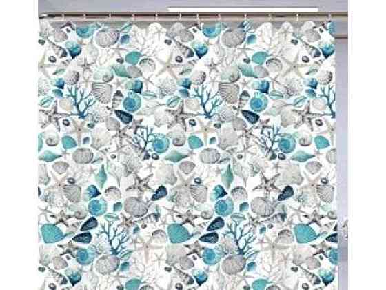 Штора для ванної 180*180см блакитний Море ТМ Eco Fabric Київ